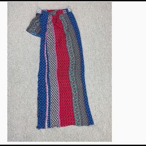 Multicolored Tribal Print Long Skort